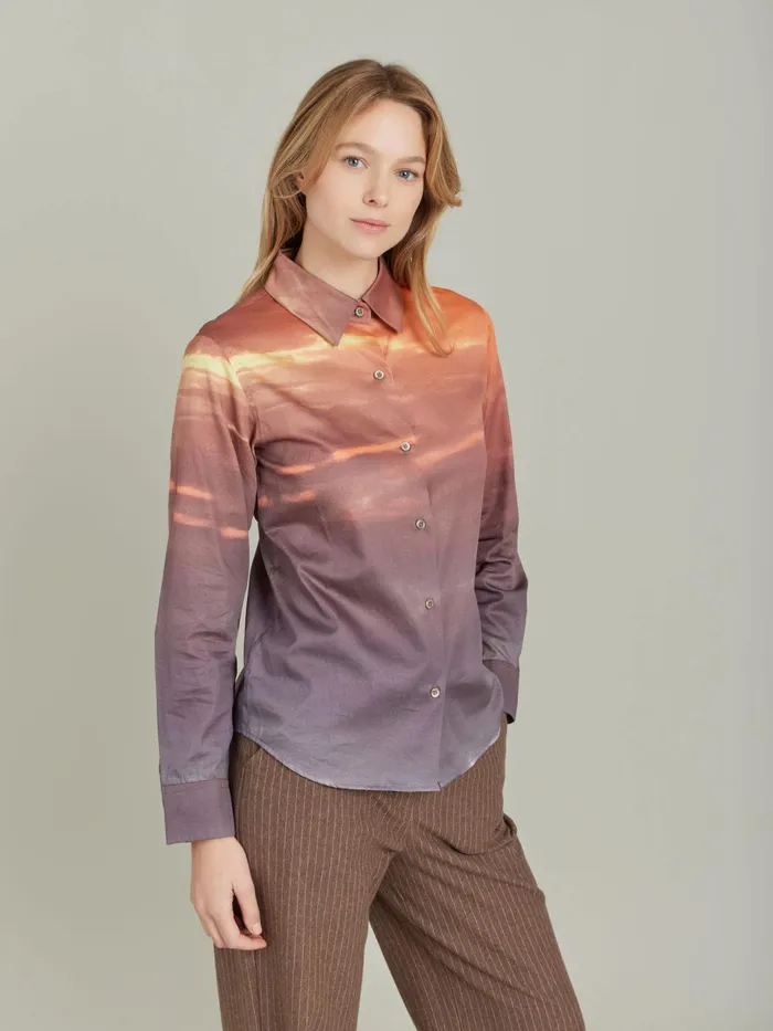Women Agns B Tops and Shirts Cotton Photo Jasmine Shirt