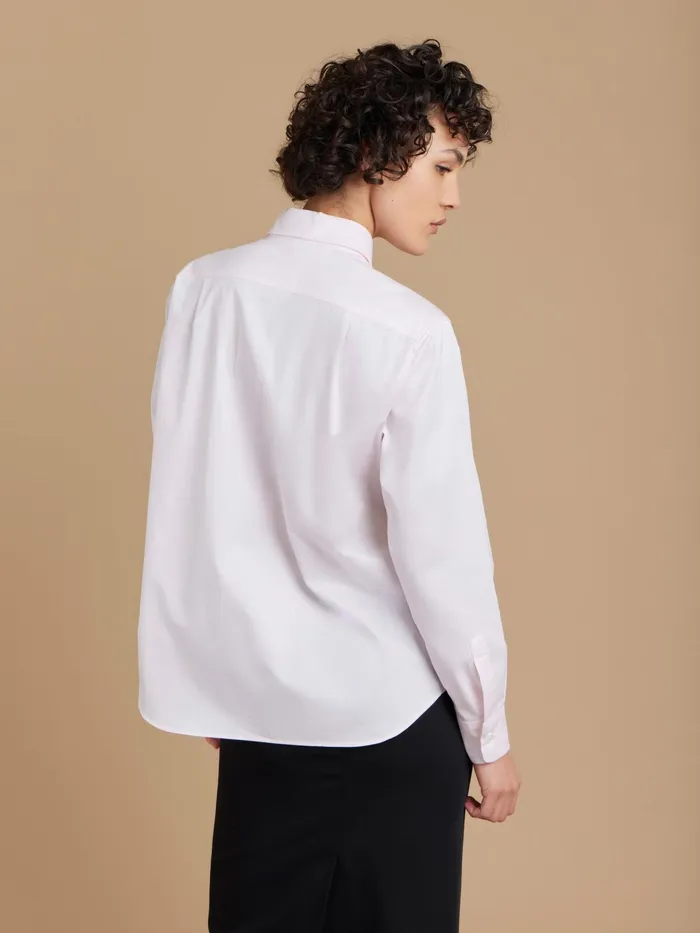 Women Agns B Tops and Shirts Pink Cotton Twill Saori Shirt