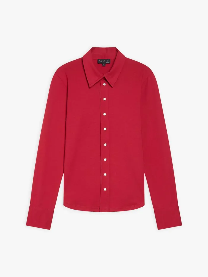 Women Agns B Tops and Shirts Red Cotton Jersey New Parmina Shirt