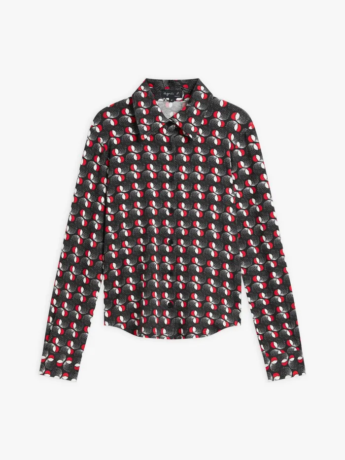 Women Agns B Tops and Shirts Red Jersey Fantasy Print Boys Boys Shirt