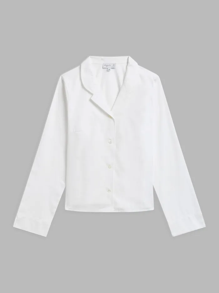 Women Agns B Tops and Shirts White Cotton Longsleeve Violaine Shirt