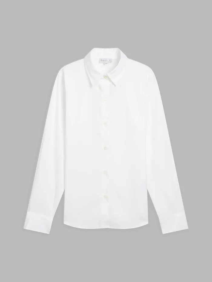 Women Agns B Tops and Shirts White Jasmine Cotton Poplin Shirt
