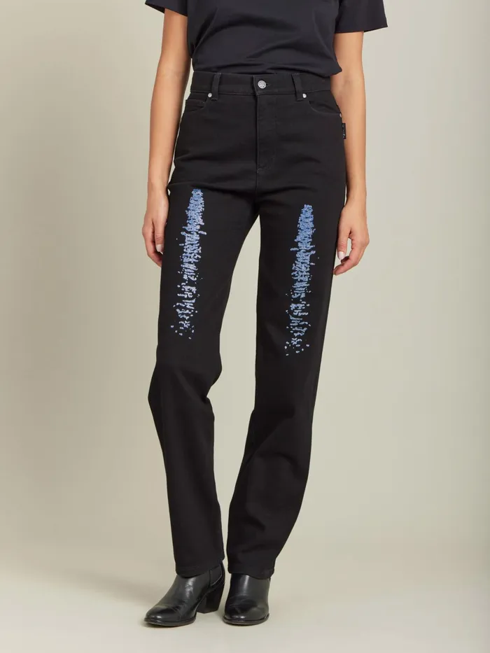 Women Agns B Trousers and Jeans Black Cotton Regular US Jeans 2