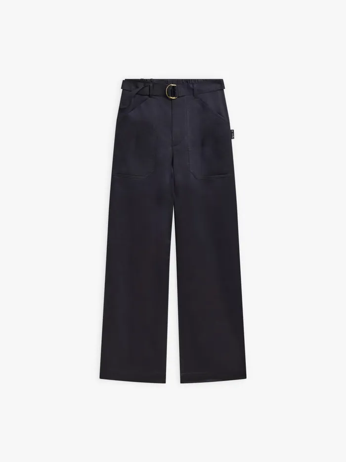 Women Agns B Trousers and Jeans Black Cotton Straight Work Trousers