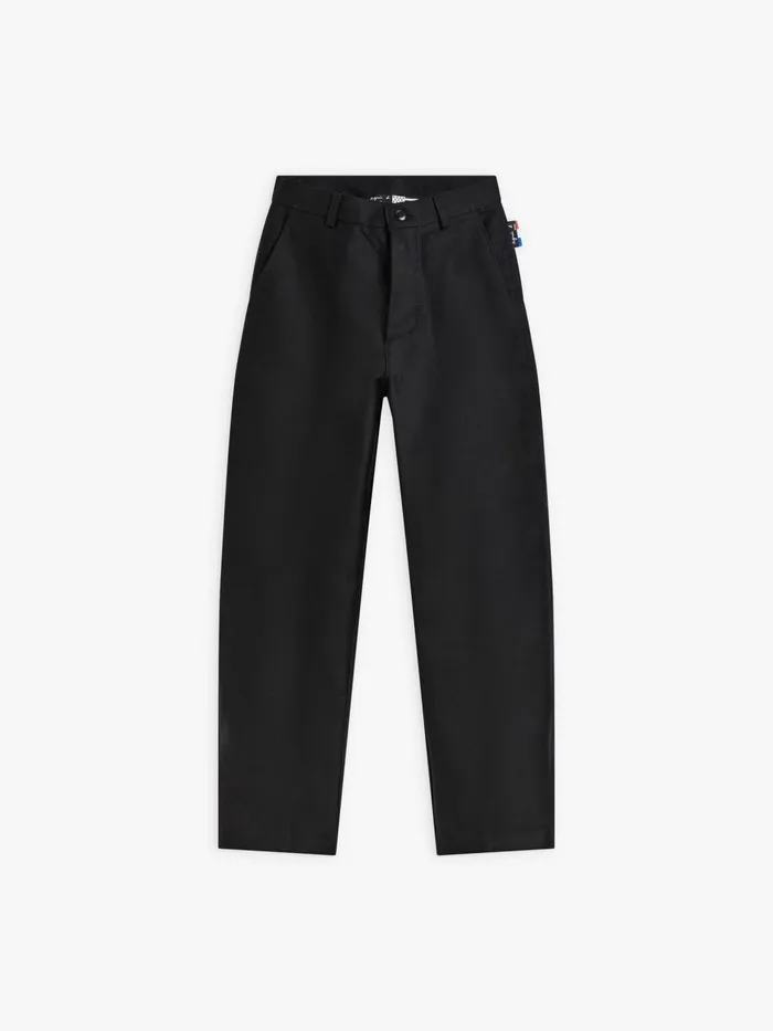 Women Agns B Trousers and Jeans Black Cotton Trousers X Dolmen