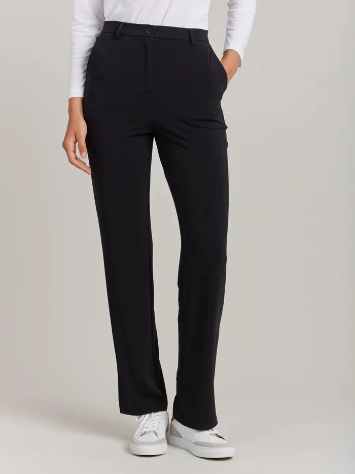 Women Agns B Trousers and Jeans Black Crpe Jersey Boy Trousers