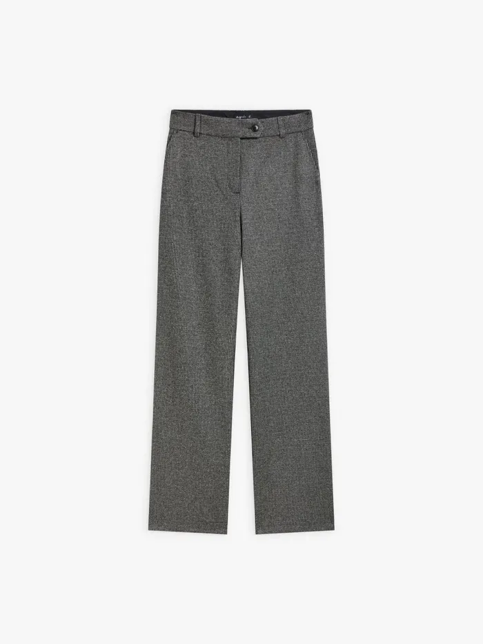Women Agns B Trousers and Jeans Black Jacquard Garon Trousers