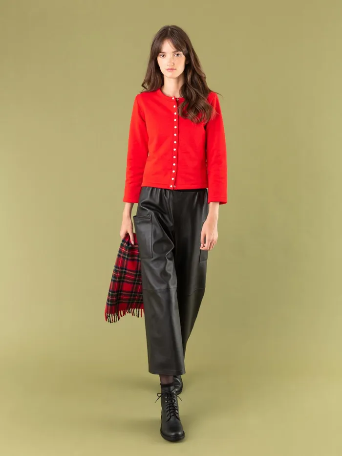 Women Agns B Trousers and Jeans Black Mathis Trousers In Leather