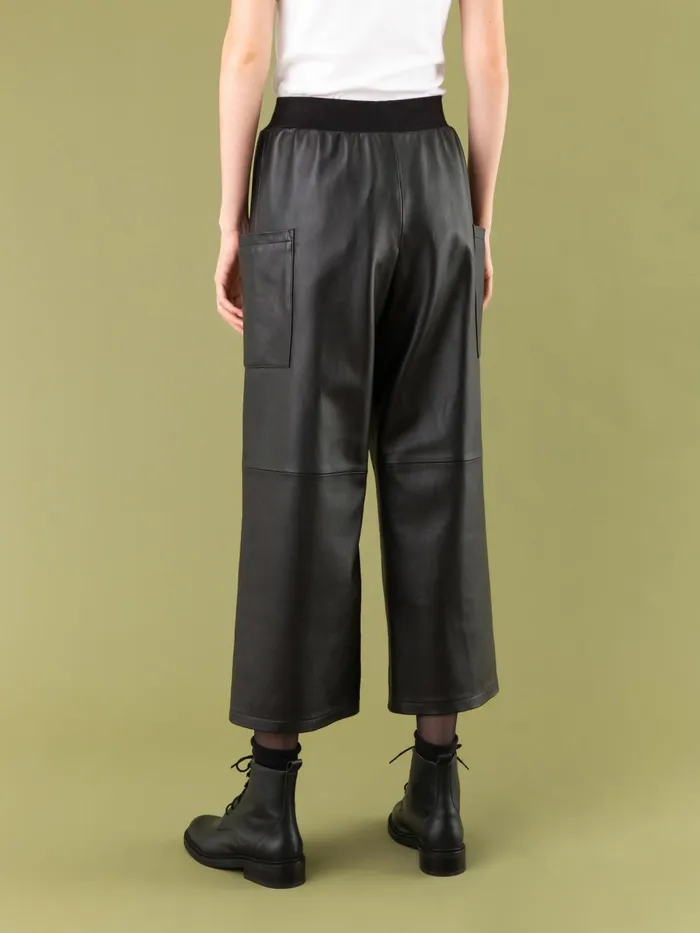 Women Agns B Trousers and Jeans Black Mathis Trousers In Leather