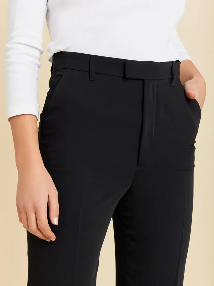 Women Agns B Trousers and Jeans Black Polyester Straight Ameline Trousers
