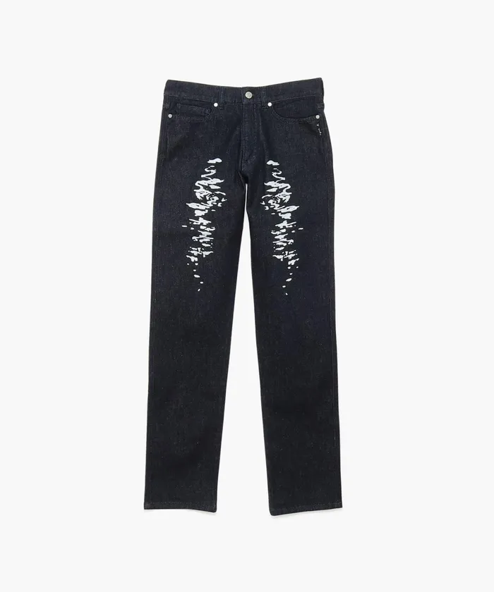 Women Agns B Trousers and Jeans Blue Betty Cotton Printed Jeans
