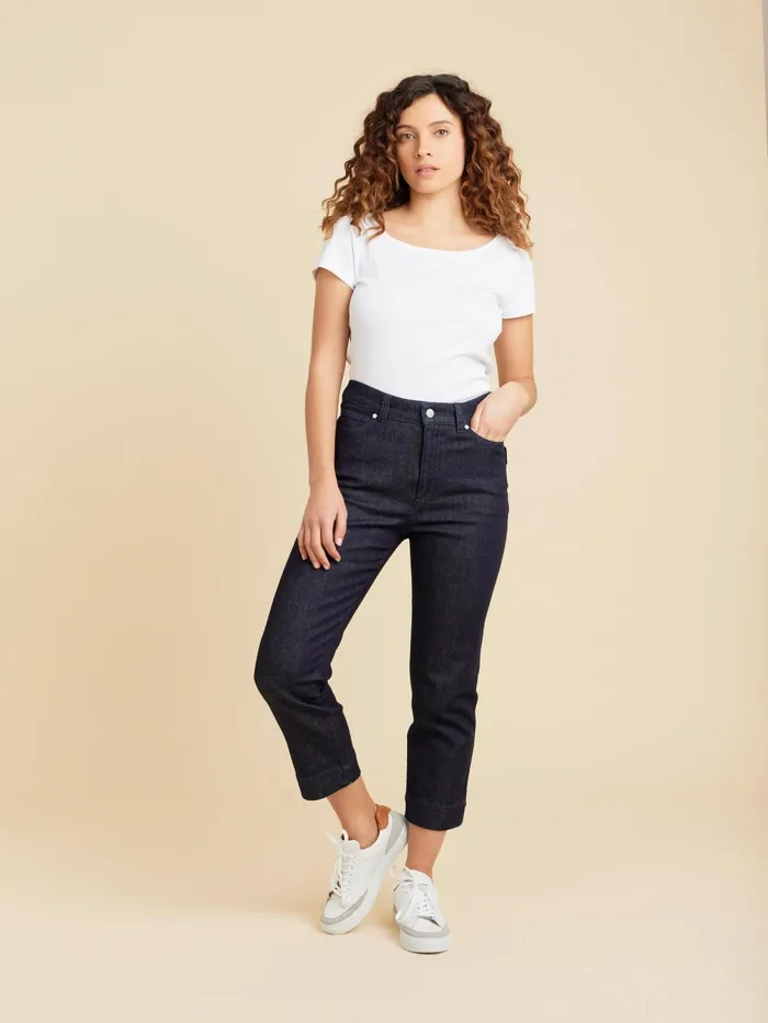 Women Agns B Trousers and Jeans Blue Misfits Cropped Jeans