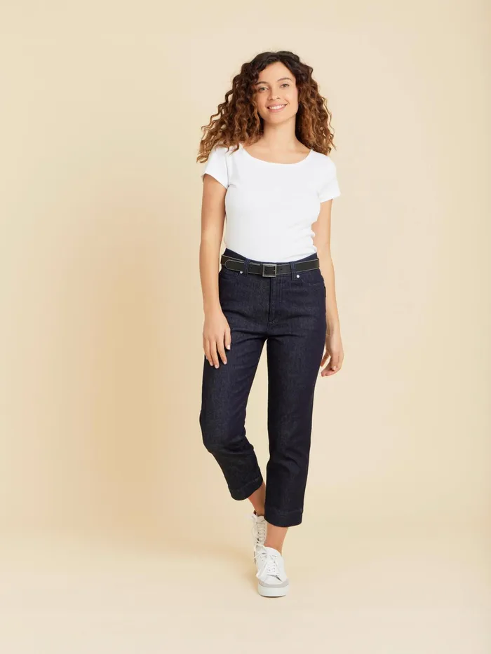 Women Agns B Trousers and Jeans Blue Misfits Cropped Jeans