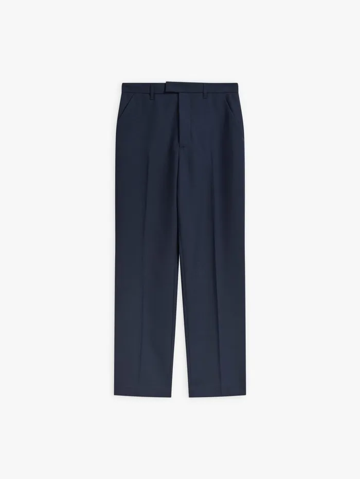 Women Agns B Trousers and Jeans Blue Wool Canvas Ameline Trousers