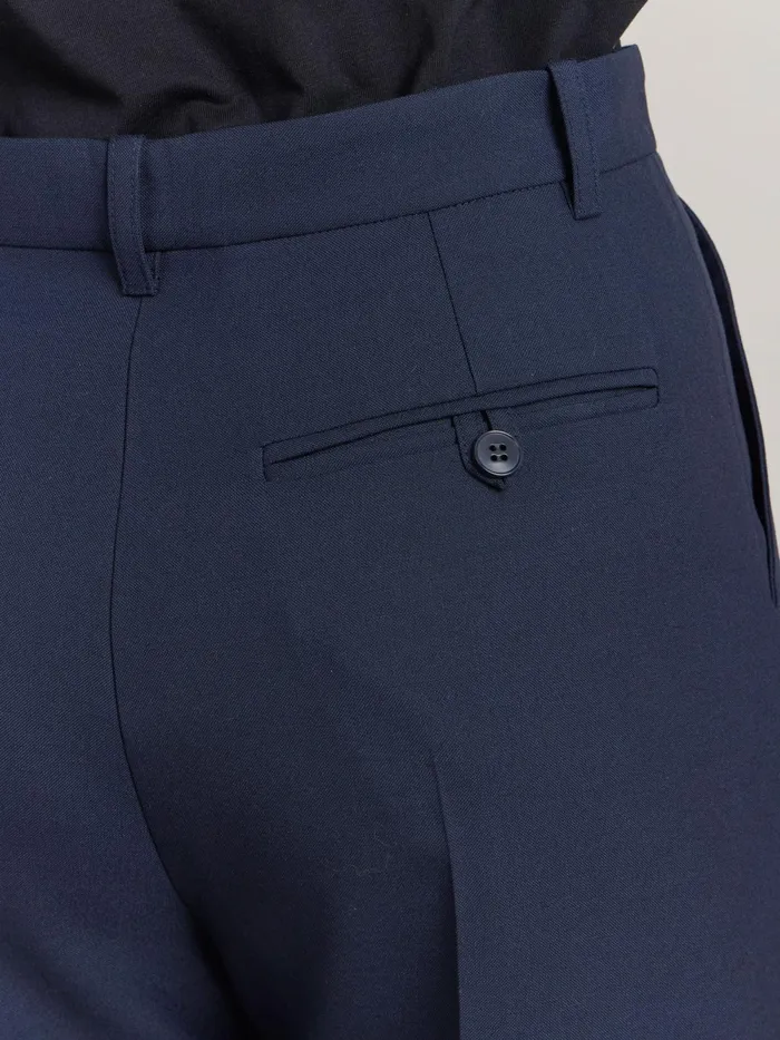 Women Agns B Trousers and Jeans Blue Wool Canvas Ameline Trousers