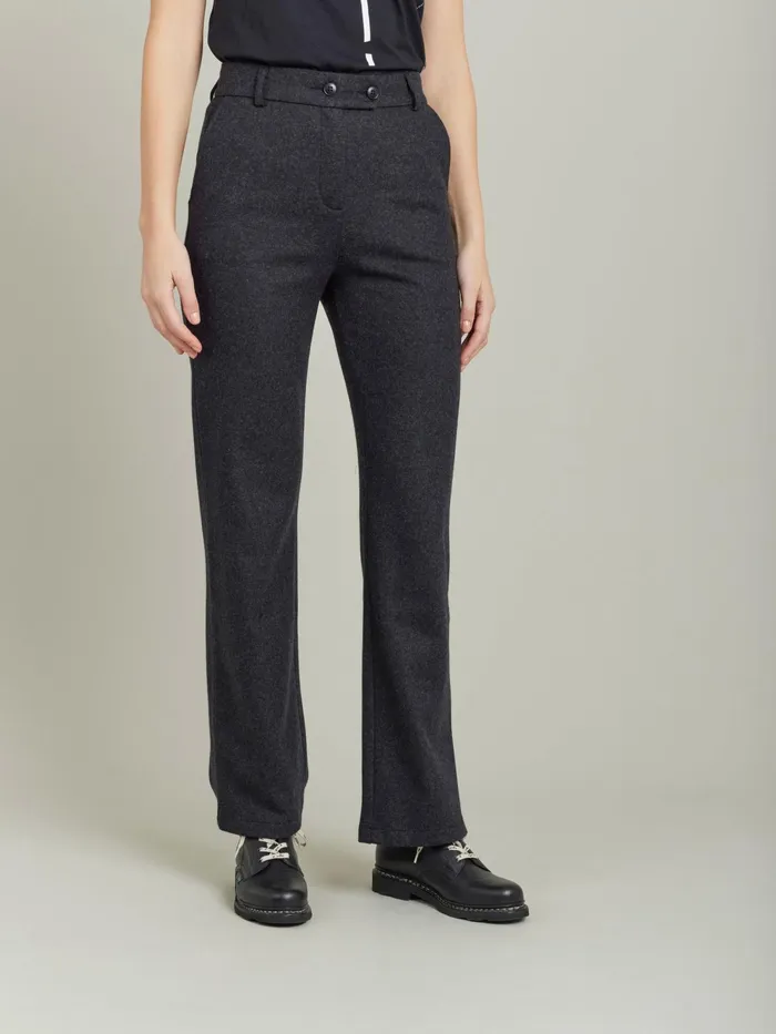 Women Agns B Trousers and Jeans Grey Wool Jersey Garon Trousers