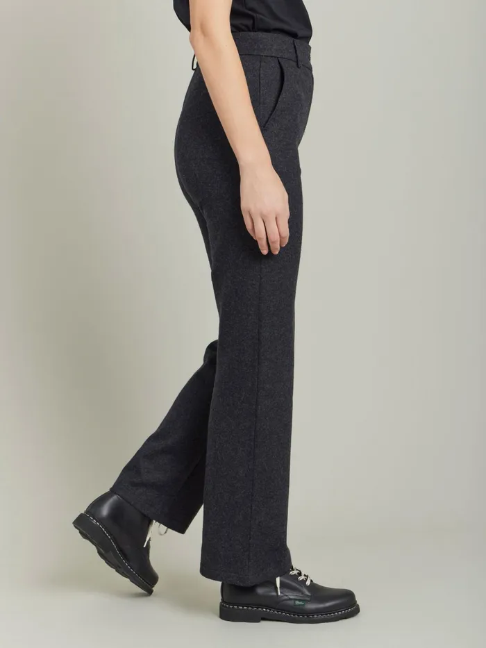 Women Agns B Trousers and Jeans Grey Wool Jersey Garon Trousers