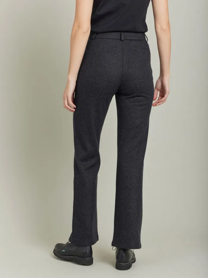 Women Agns B Trousers and Jeans Grey Wool Jersey Garon Trousers