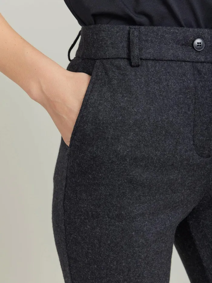 Women Agns B Trousers and Jeans Grey Wool Jersey Garon Trousers