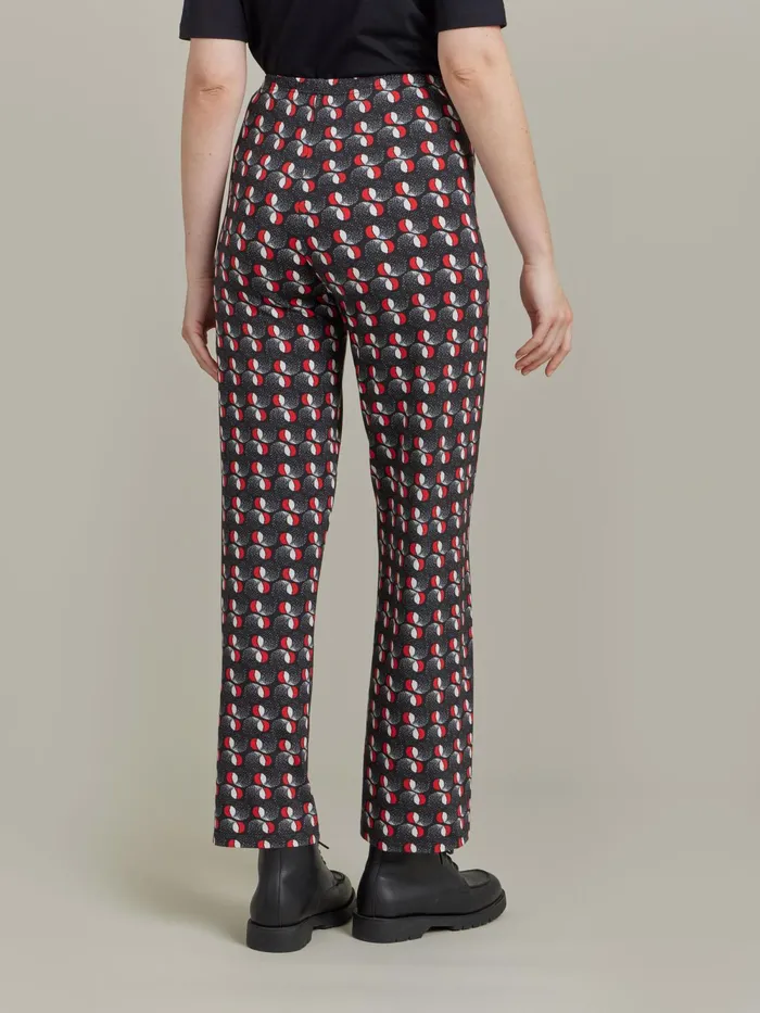 Women Agns B Trousers and Jeans Red Jersey Fantasy Print Sail Trousers