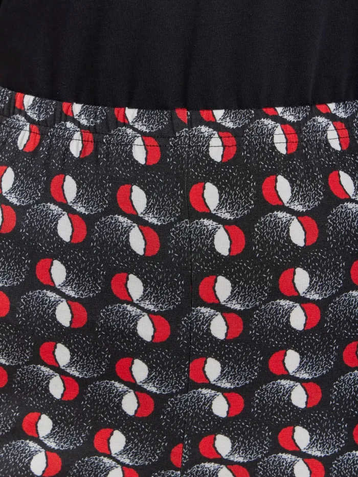 Women Agns B Trousers and Jeans Red Jersey Fantasy Print Sail Trousers