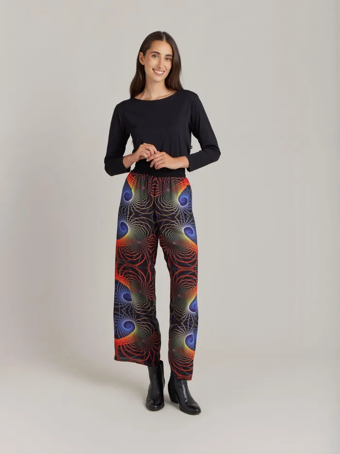 Women Agns B Trousers and Jeans Viscose Print Ikon Trousers