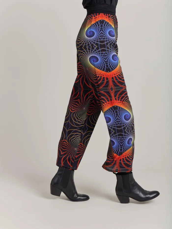 Women Agns B Trousers and Jeans Viscose Print Ikon Trousers