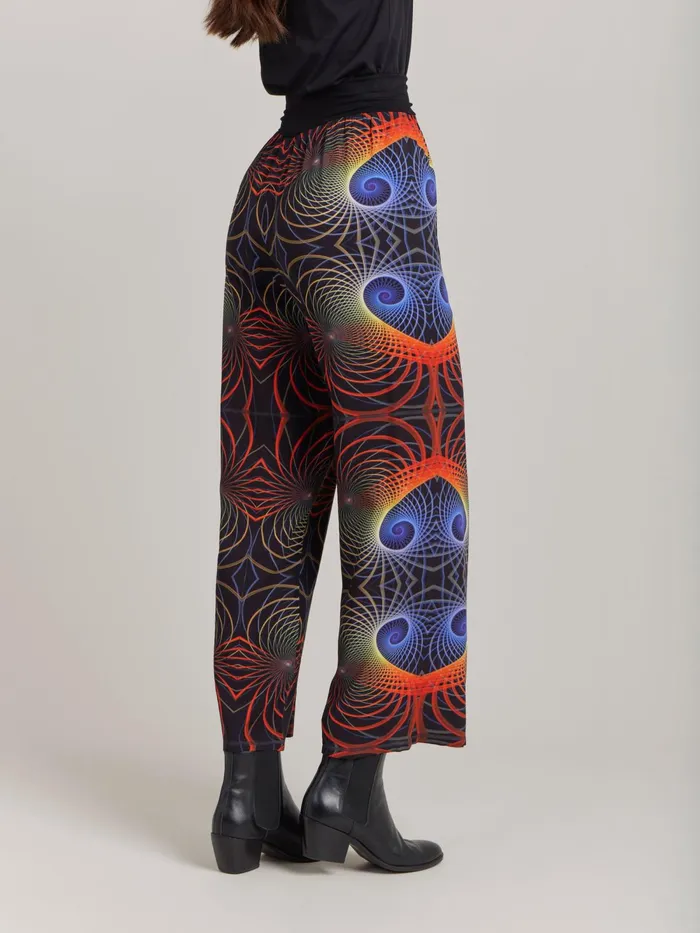 Women Agns B Trousers and Jeans Viscose Print Ikon Trousers