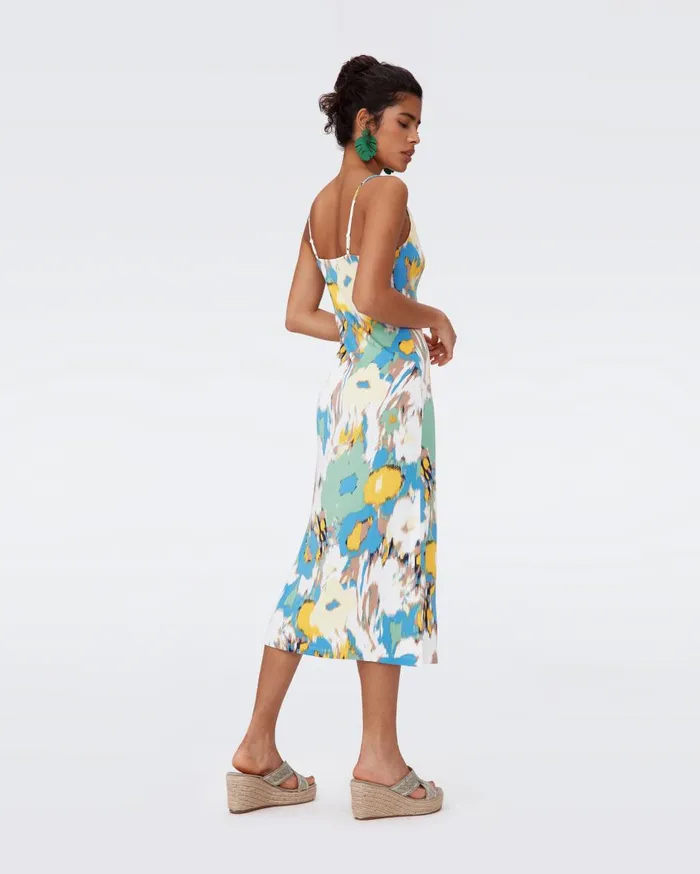 Women Alik Dress Huge Day Dream Floral Blue DVF Dresses