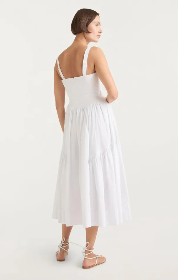 Women Amber Dress White Cinq Sept Midi