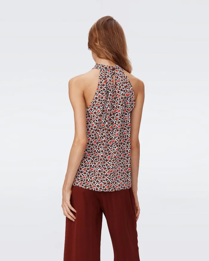 Women Ares Top Pebbles Red DVF Tops