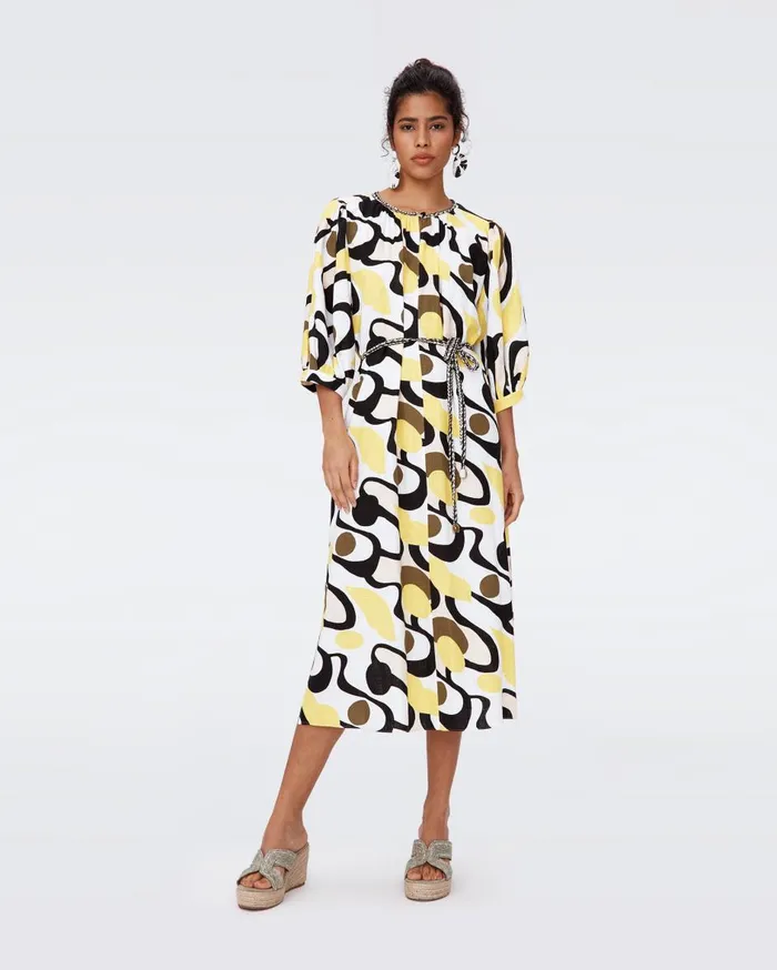 Women Bambi Dress Mirage Yellow DVF Dresses