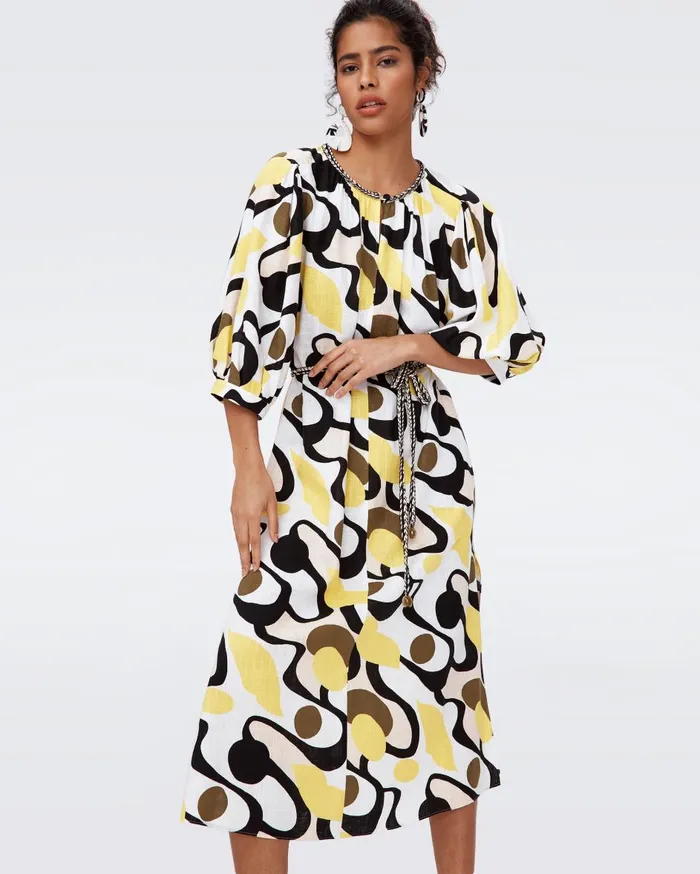 Women Bambi Dress Mirage Yellow DVF Dresses