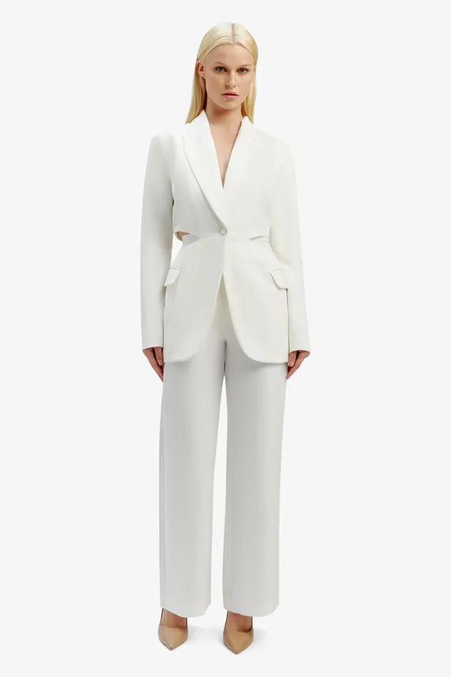 Women Bardot Blazers Cassian Cut Out Blazer In Ivory Ivory Women Bardot Blazers Cassian Cut Out Blazer In Ivory Ivory