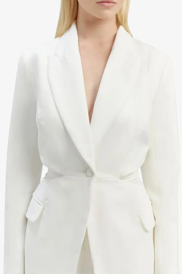 Women Bardot Blazers Cassian Cut Out Blazer In Ivory Ivory Women Bardot Blazers Cassian Cut Out Blazer In Ivory Ivory