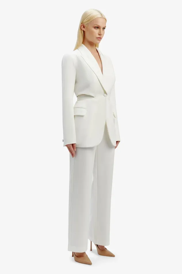 Women Bardot Blazers Cassian Cut Out Blazer In Ivory Ivory Women Bardot Blazers Cassian Cut Out Blazer In Ivory Ivory