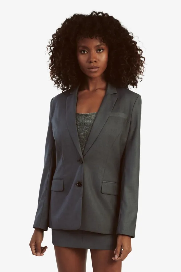 Women Bardot Blazers Maika Fitted Blazer In Dark Grey Dark Grey Women Bardot Blazers Maika Fitted Blazer In Dark Grey Dark Grey