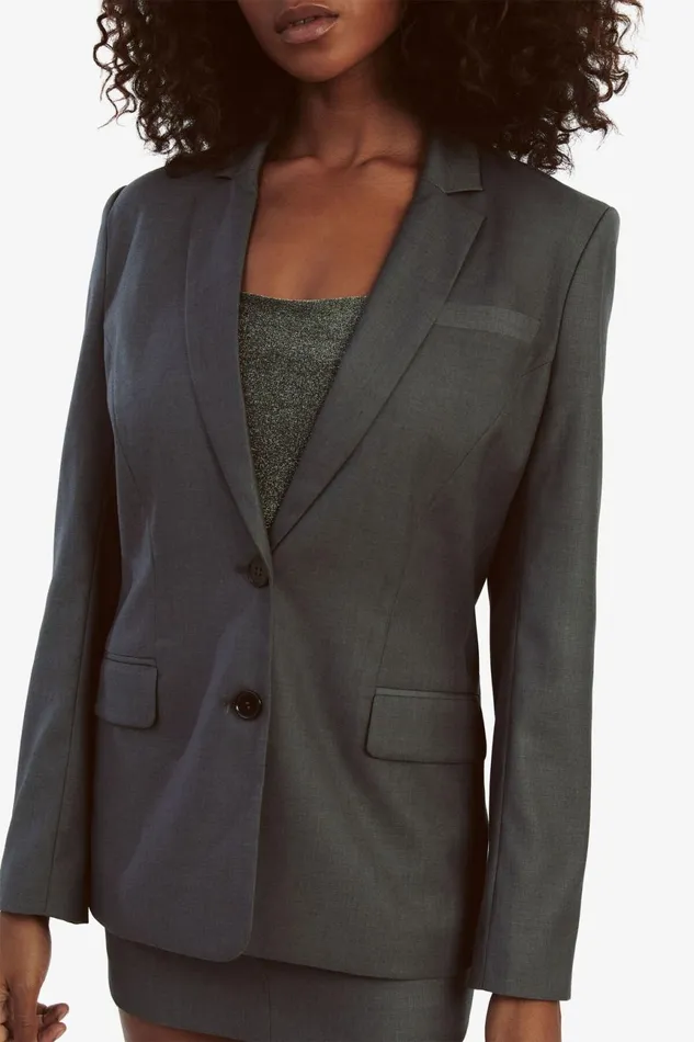 Women Bardot Blazers Maika Fitted Blazer In Dark Grey Dark Grey Women Bardot Blazers Maika Fitted Blazer In Dark Grey Dark Grey