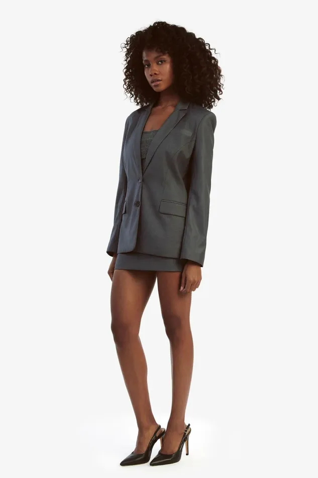 Women Bardot Blazers Maika Fitted Blazer In Dark Grey Dark Grey Women Bardot Blazers Maika Fitted Blazer In Dark Grey Dark Grey