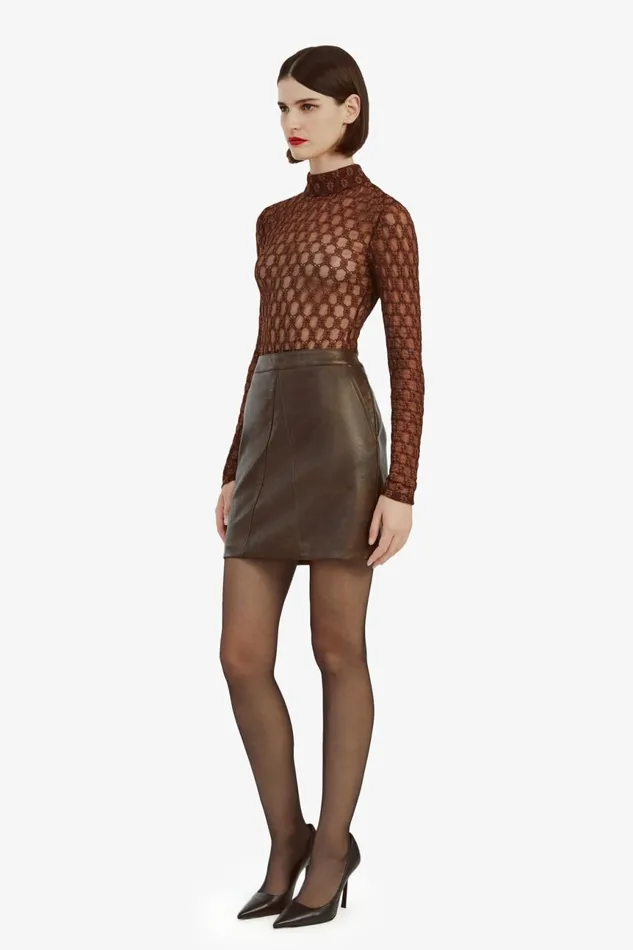 Women Bardot Bodysuits Adoni Backless Mesh Bodysuit In Chocolate Chocolate Women Bardot Bodysuits Adoni Backless Mesh Bodysuit In Chocolate Chocolate