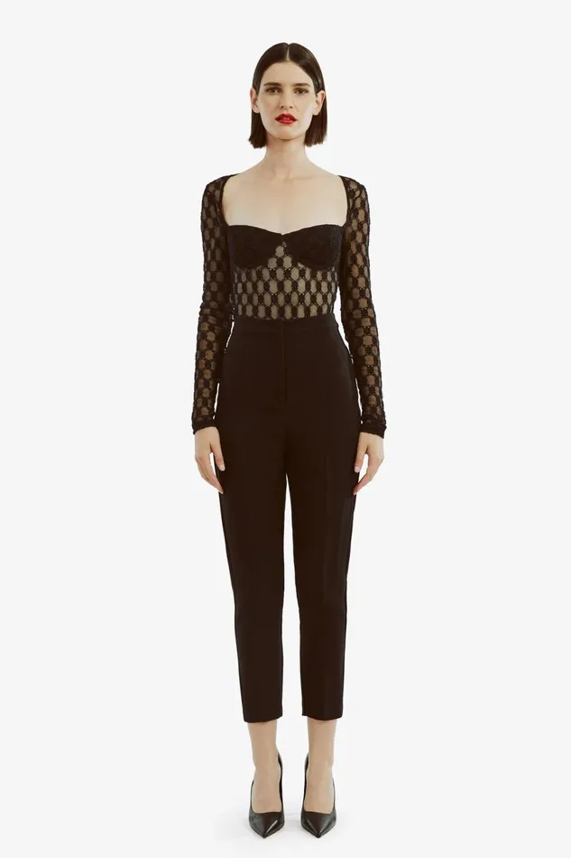 Women Bardot Bodysuits Adoni Long Sleeve Bodysuit In Black Black Women Bardot Bodysuits Adoni Long Sleeve Bodysuit In Black Black