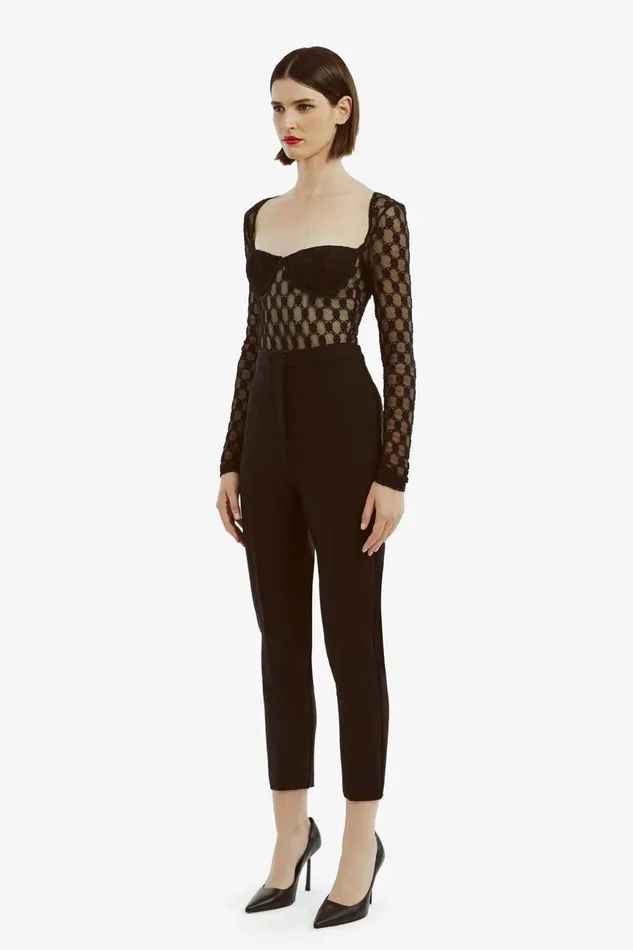 Women Bardot Bodysuits Adoni Long Sleeve Bodysuit In Black Black Women Bardot Bodysuits Adoni Long Sleeve Bodysuit In Black Black