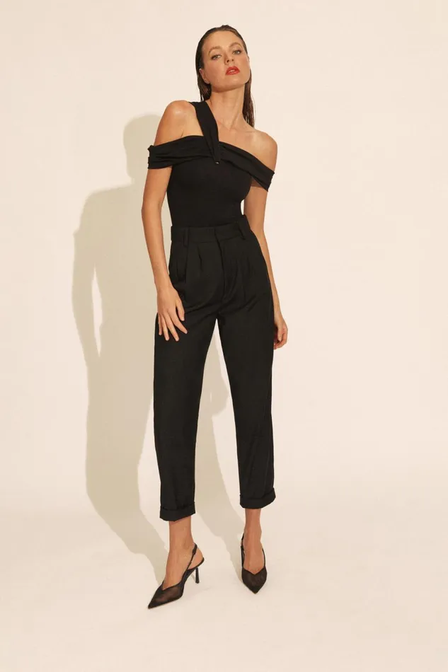 Women Bardot Bodysuits Arie Knit Bodysuit In Black Black