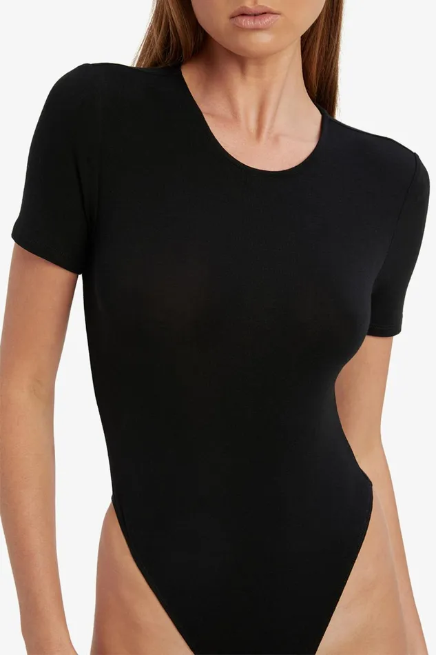 Women Bardot Bodysuits Vesper Knit Bodysuit In Black Black Women Bardot Bodysuits Vesper Knit Bodysuit In Black Black
