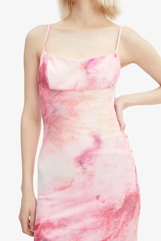 Women Bardot Day To Night Dresses Adoni Printed Mesh Midi Dress In Pink T Dye Pink T Dye Women Bardot Day To Night Dresses Adoni Printed Mesh Midi Dress In Pink T Dye Pink T Dye
