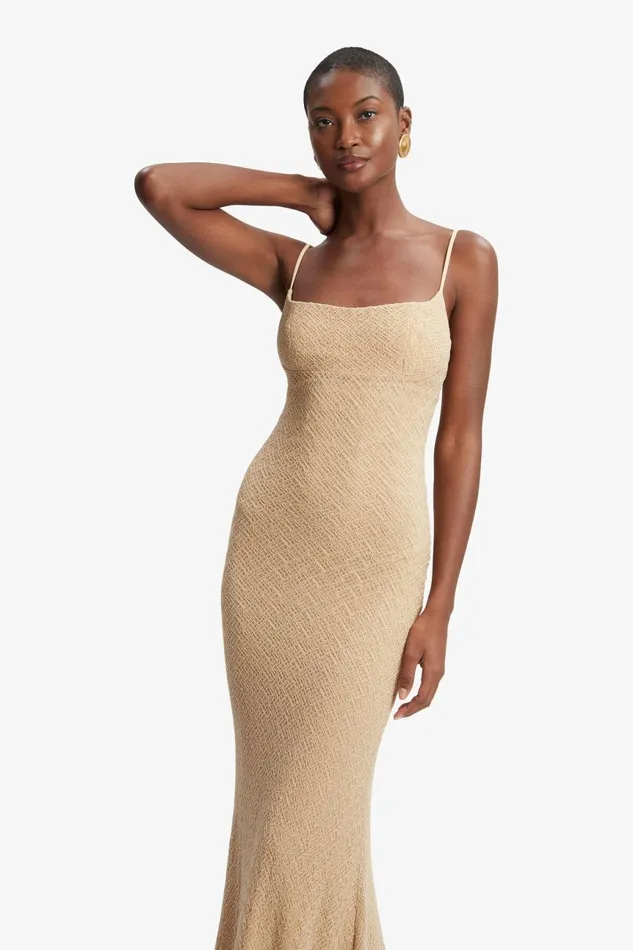 Women Bardot Day To Night Dresses Adoni Stretch Lace Midi Dress In Natural Natural Women Bardot Day To Night Dresses Adoni Stretch Lace Midi Dress In Natural Natural
