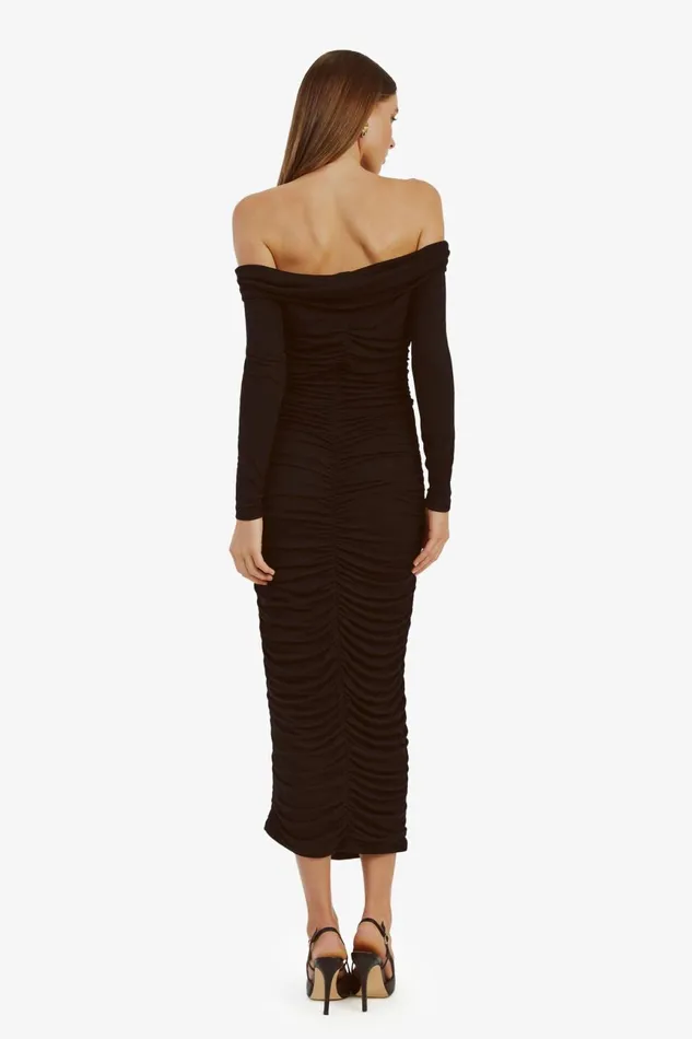 Women Bardot Day To Night Dresses Arkie Knit Maxi Dress In Black Black Women Bardot Day To Night Dresses Arkie Knit Maxi Dress In Black Black