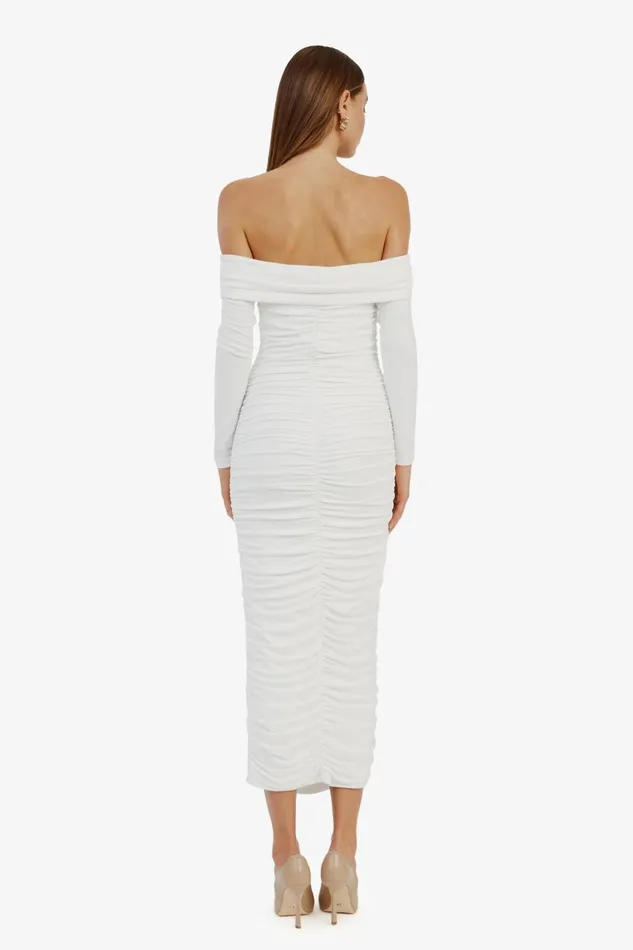 Women Bardot Day To Night Dresses Arkie Knit Maxi Dress In Ivory Ivory Women Bardot Day To Night Dresses Arkie Knit Maxi Dress In Ivory Ivory