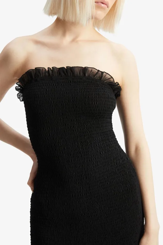 Women Bardot Day To Night Dresses Azura Strapless Maxi Dress In Black Black Women Bardot Day To Night Dresses Azura Strapless Maxi Dress In Black Black