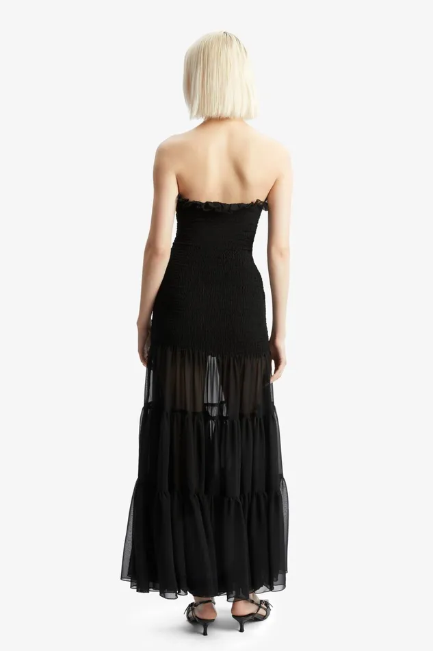 Women Bardot Day To Night Dresses Azura Strapless Maxi Dress In Black Black Women Bardot Day To Night Dresses Azura Strapless Maxi Dress In Black Black